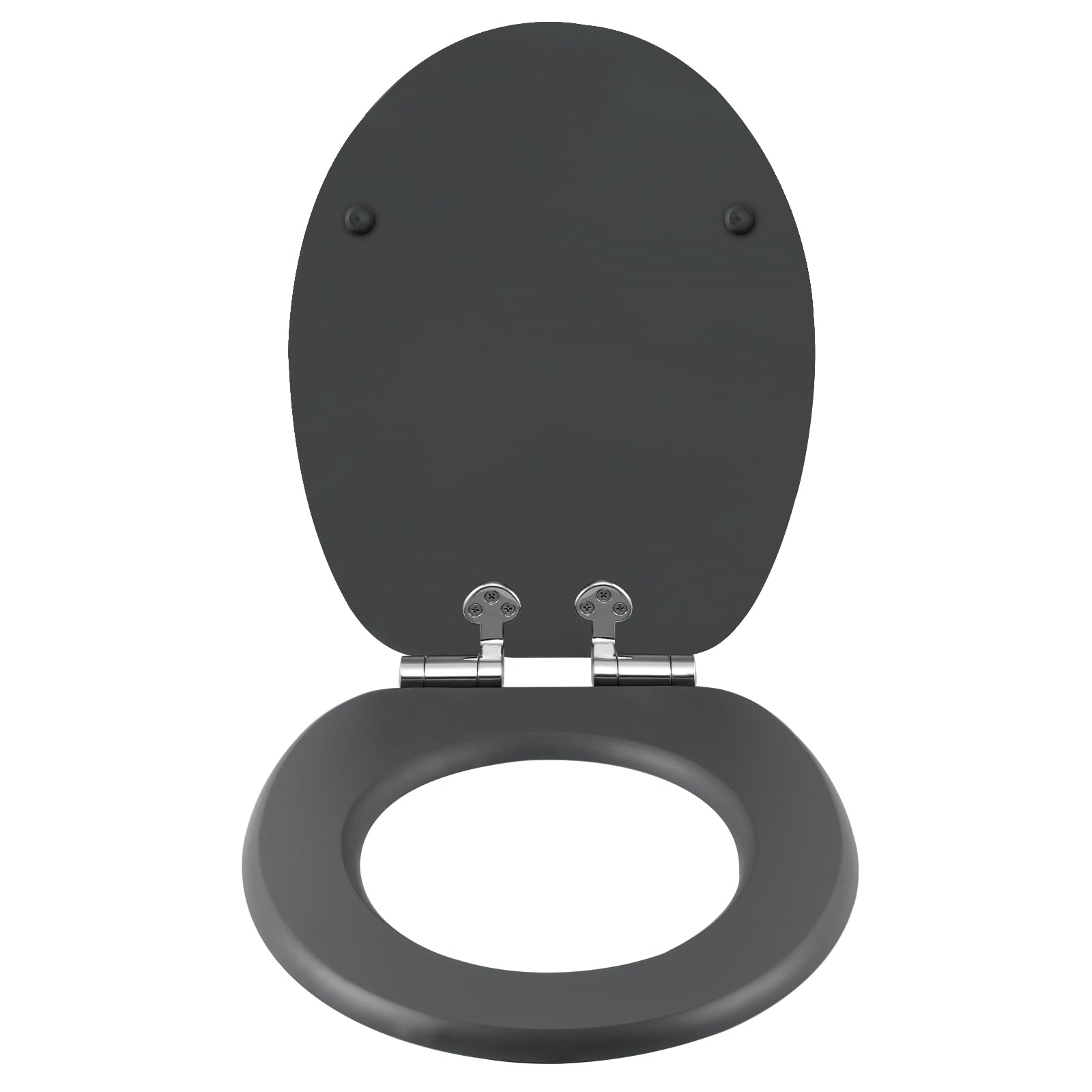 eSituro Toilet Seat, Soft-Close Toilet Lid, with Quick Release Function for Easy Cleaning, Easy Assembly, MDF, Anthracite