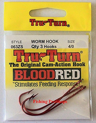 bloody fish hooks Tru Turn 4/0 BLOOD RED Worm Daiwa BG MQ Spinning and lipless crankbaits Size:20lbs Test (150 Yards) offshore reel