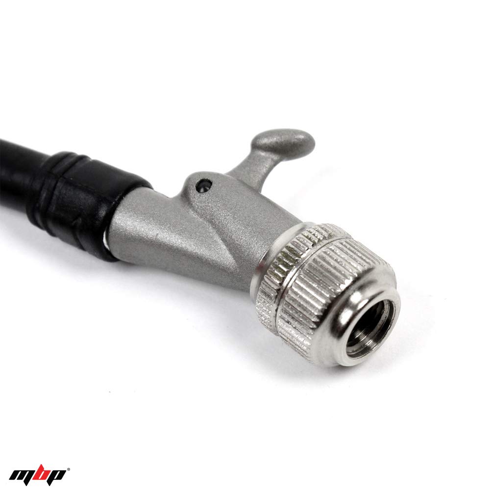 MBP - Bomba de Choque de Alta presión para Bicicleta (300 PSI MAX) con Horquillas Delanteras y suspensión Trasera, Cabezal Especial de Bomba con Bloqueo de Palanca