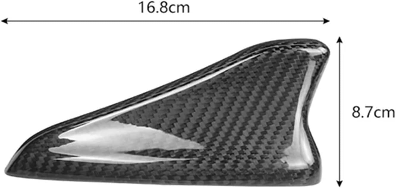 Shark Fin Carbon Fiber Antenna Cap Compatible For Kia Stinger 2018-2023 Exterior Decorative Antenna Base Cover No-Drill Adhesive Install