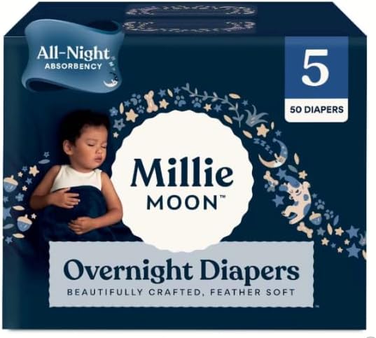 Millie Moon Overnight Diapers (Size-5 and count-50)