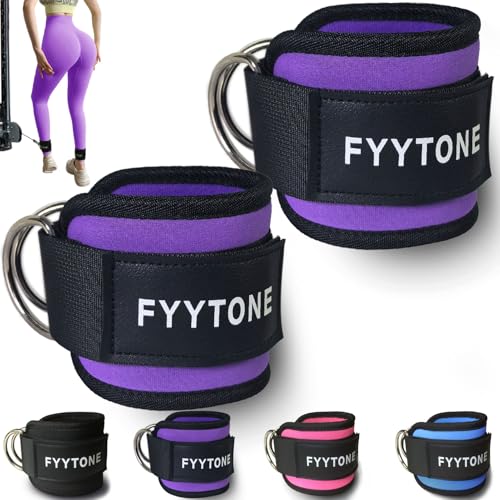 Ankle Strap(Pair) for Cable Machine, Ankle Cuff for Kickbacks, Leg Extensions, Lower Body Exercises, Glute Workouts, Booty Hip Abductors Exercise