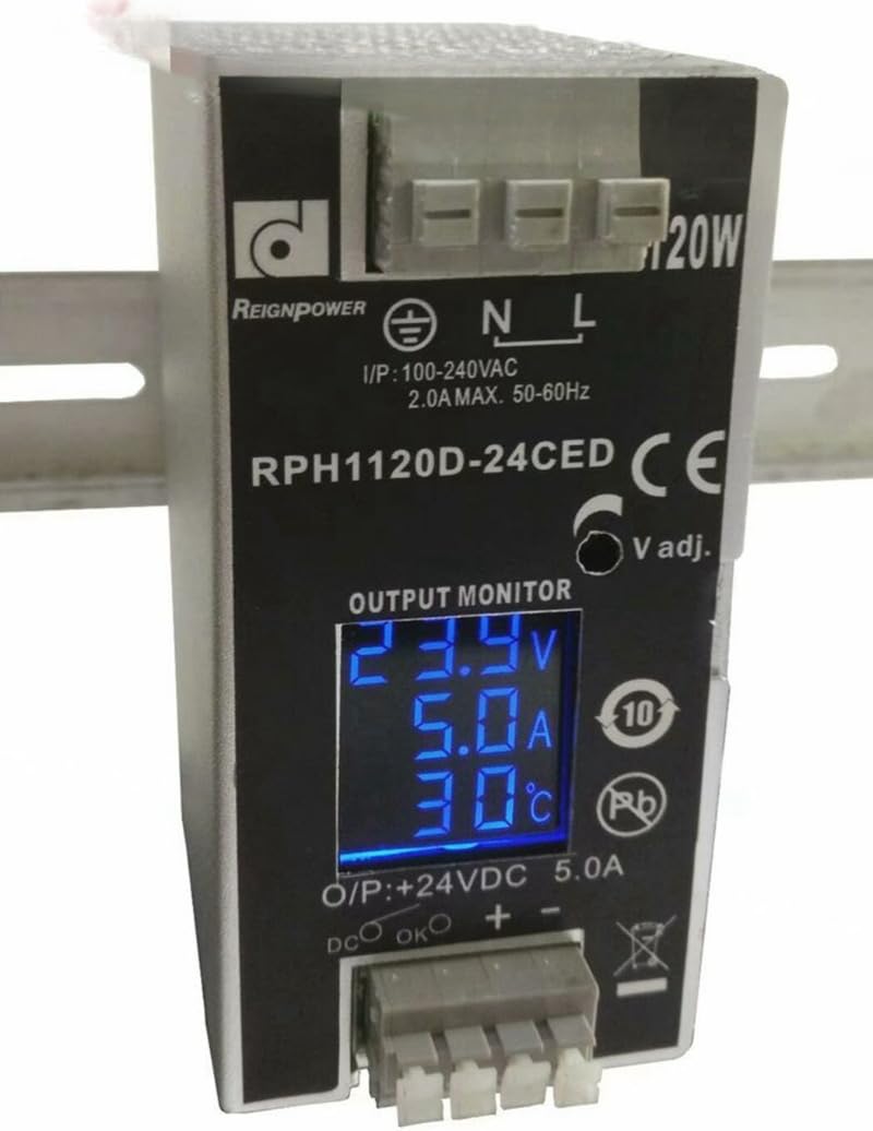 1-Piece RPH1120D-24CED Digital Display Rail Type Switching Power Supply 120W24V5A-