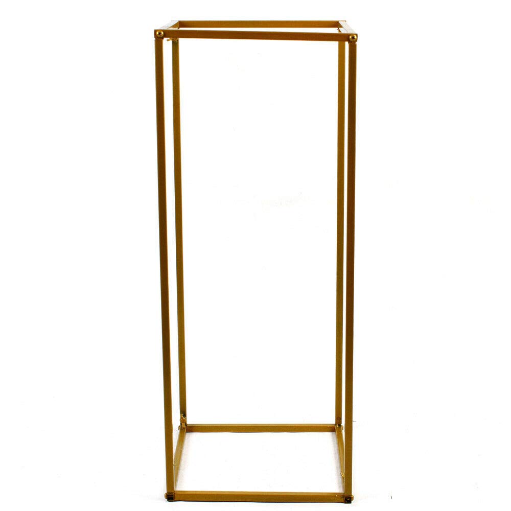 WDZCZDoo 4PCs Wedding Flower Stand Metal Floor Flower Vase Column Stand for Wedding Decor Flower Centerpiece Road Leads, Rectangular Flower Display Rack