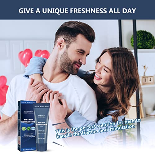 Whole Body Deodorant For Men, 72 Hour Long-Lasting Odor Control Invisible Cream - Aluminum Free, Baking Soda Free #TOP1