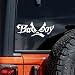 2 Pack Bad Boy Decal 5.9"x2.4" Creative Waterproof Vinyl Sticker for Car Motorcycles Trucks Garage Rebel Biker Design #AZ47 (White)