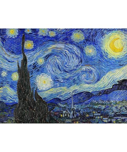 Puzzle 1000 piezas Van Gogh de PieceRelax, el arte de La Noche Estrellada para adultos [U1107]