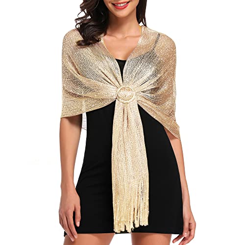 vimate Womens Wraps and Shawls for Evening Dresses, Khaki Pashmina Shawl Scarf and Wraps for Formal Dresses (Khaki)