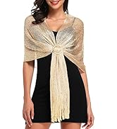 Sparkling Metallic Shawls and Wraps for Bridal Weddings/Evening Party/Formal Dresses (20+ Colors)