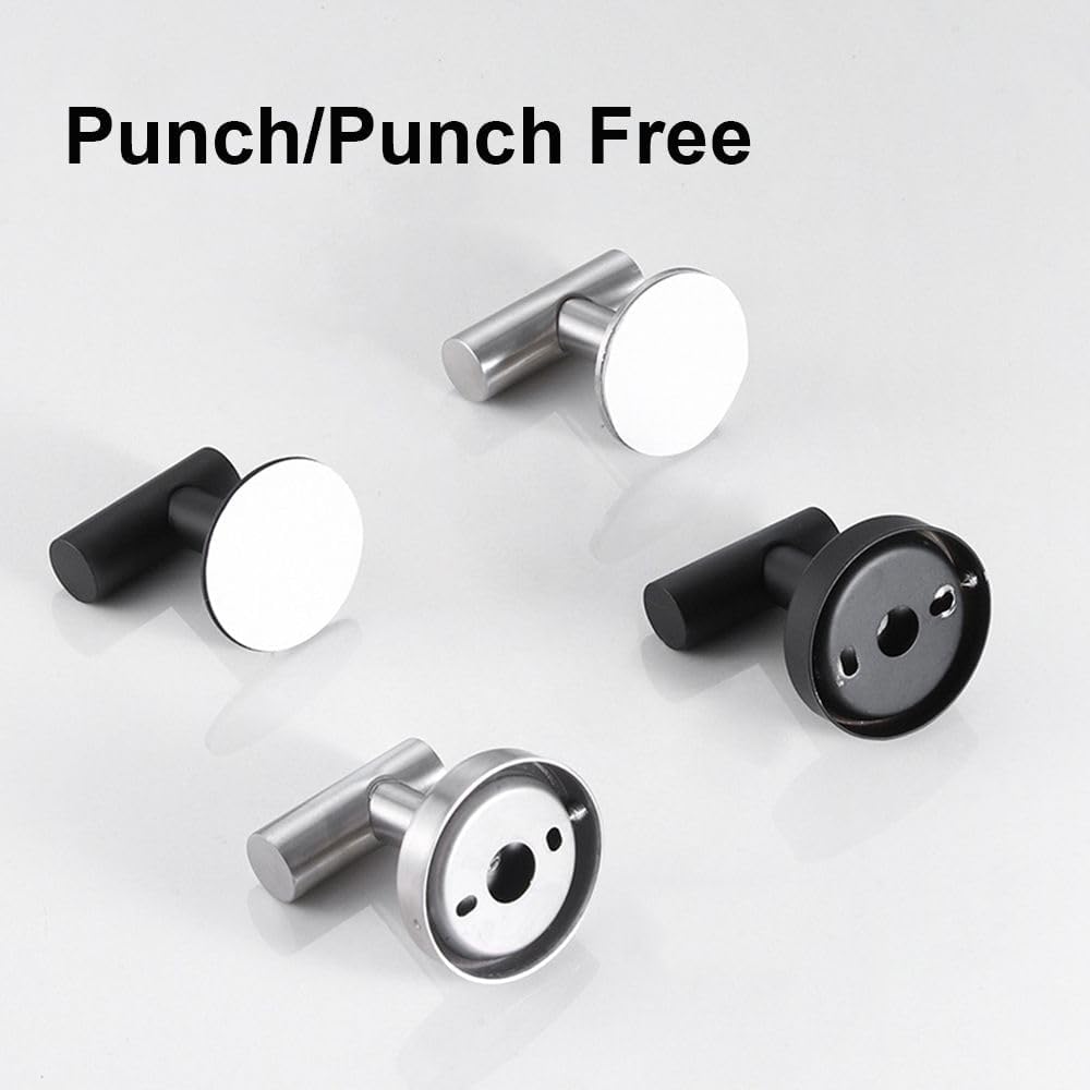 Household Keys Towel Holder Hook for Clothes Bag Hat Hanging Rack(Silver-Punch)