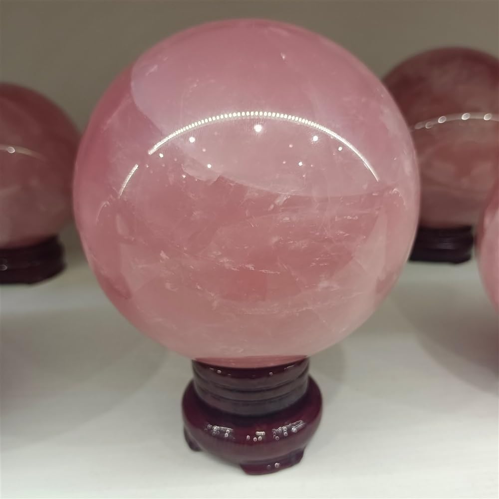 Crystal Ball Ore Home Office Decoration Craft Attract Peach Blossom Love Marriage Stone Ornaments (Size : 50-55mm)