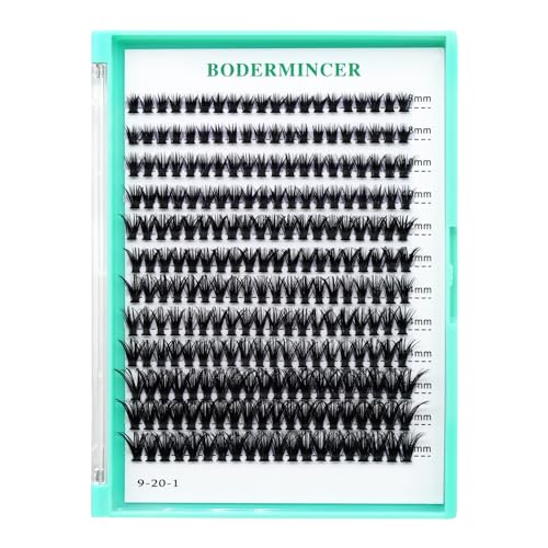 BODERMINCER 10 Root 60pcs 8-10-12-14-16mm Mixed Black Handmade False Eyelashes Natural Long Individual Eyelashes Extension Fake Lashes Makeup Beauty Cosmetic (60D 8-10-12-14-16mm MIX)