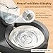 Marchul 2-in-1 Dog Bowl, Elevated Cat Food and Water Bowl with No-Spill Mat, 15° Tilt Stainless Steel Dish + 500ml Leak-Proof Bottle, Easy Clean Design (Dry/Wet Food & Water)