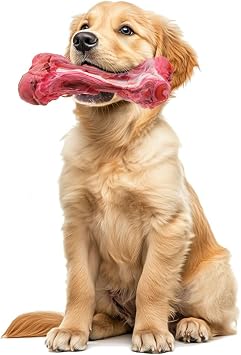 Dog Bone Toys for Chewers Indestructible Dogs Teething Chew Toy Teeth Cleaning Natural Rubber to Keep Them Busy Red-2