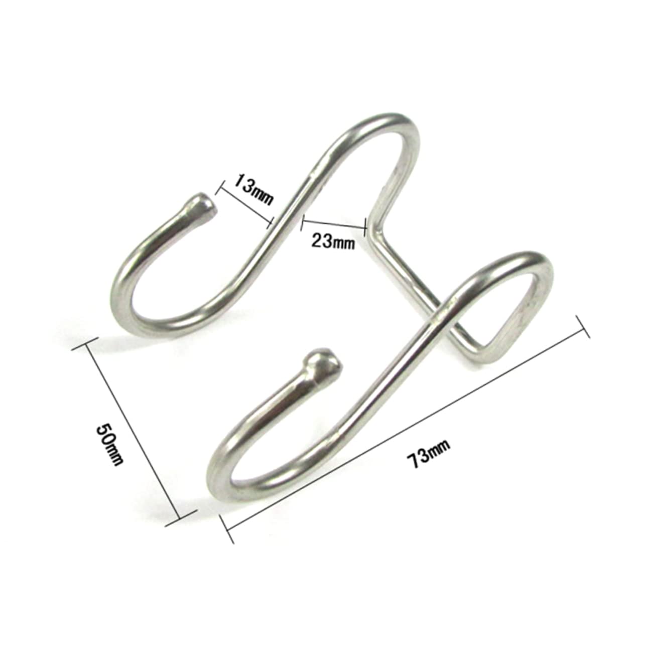 Alipis Door Back Hanging Hooks 4 Pcs Stainless Steel Double s Storage Hooks Wall Coat Hanger Home Organizer