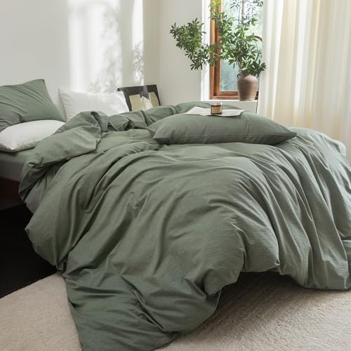 FOSSA Duvet Cover Set 100% Washed Cotton Linen Feel Oversized Queen by FOSSA - Used condition - Image 3