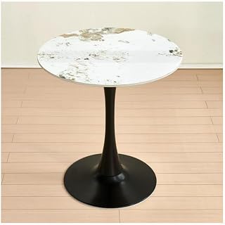 WIQUYBML Modern Casual Tulip Negotiating Table Round Table Kitchen Dining Table Coffee Milk Tea Shop Dining Table Nordic Balcony Small Round Table And Chairs(Size:80cm,Color:2)