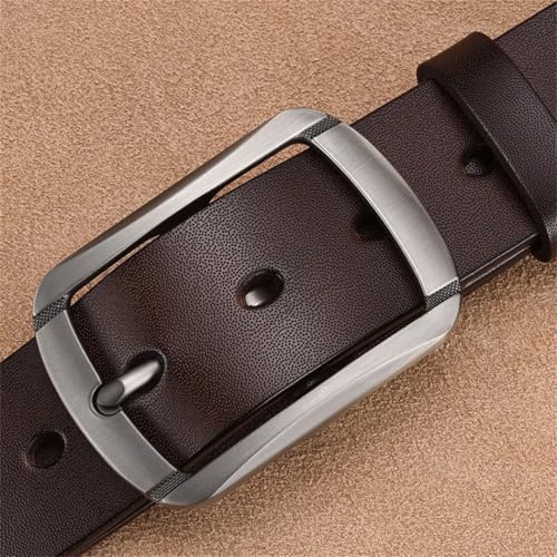 Men's Leather Belt Fashion Jean Belt Square Buckle Pin Buckle Design Waistband3
