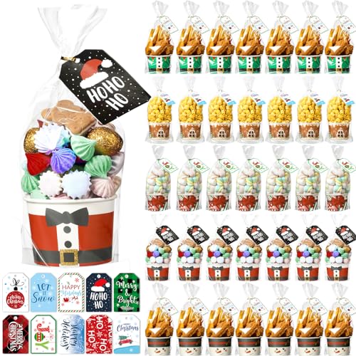 Boîtes de Noël pour biscuits et sachets transparents pour fête d'hiver