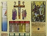 Producto nuevo. Juego de 7 en un solo agua, suelo, aceite, cruz, incienso, vela e icono de la Tierra Santa