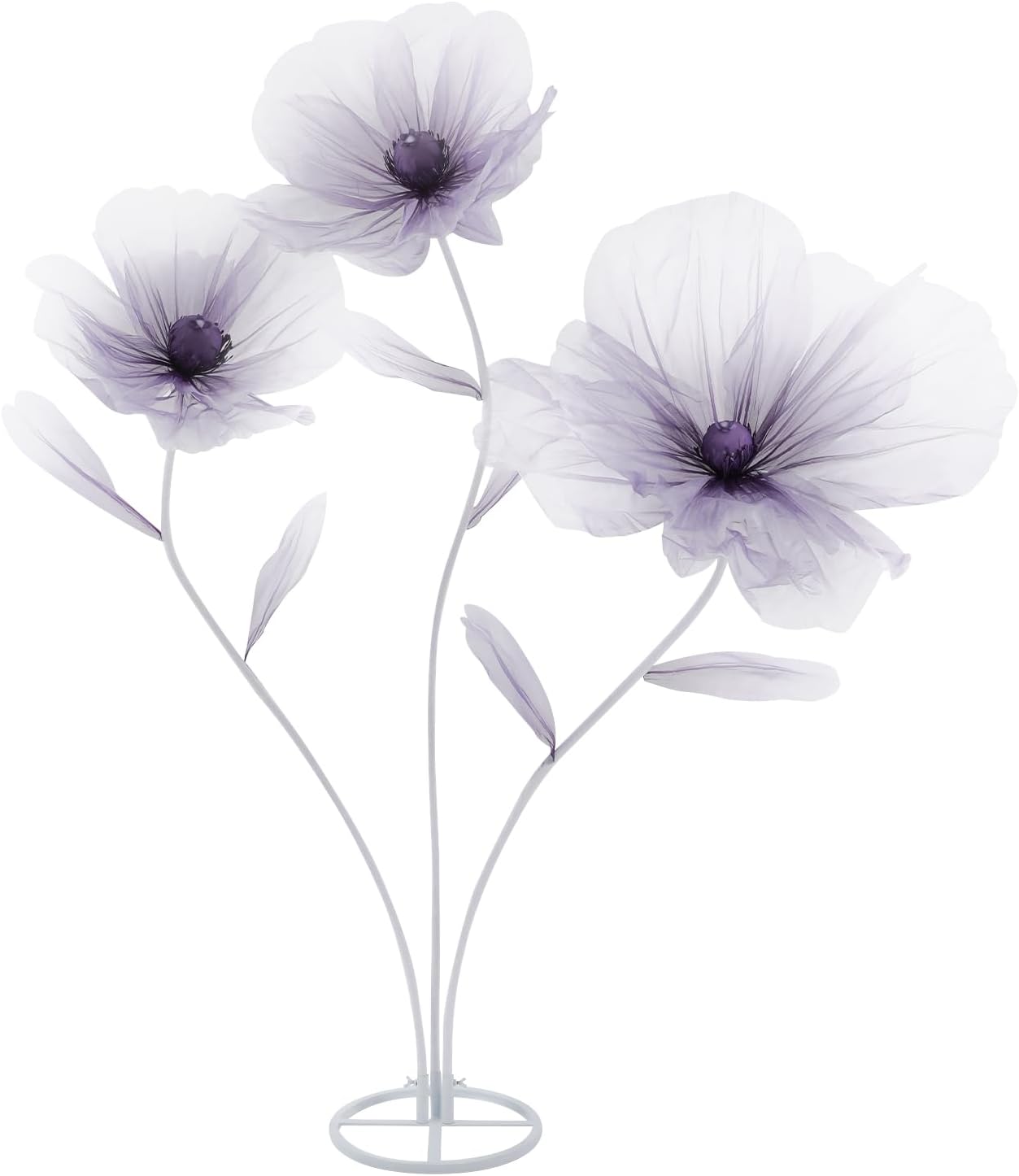 Giant Flowers for Decoration, 67in Large Artificial Flower for Wedding Reception Birthday Halloween Party Background Baby Shower Shop Window Display Photography Props Home Décor (Purple)
