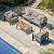Oasbira Aluminum Outdoor Patio Furniture Set with Coffee Table, 4 Piece Patio Conversation Sets with Washable Thick Cushions, Patio Sectional Furniture Set for Porch, Balcony, Deck, Gray