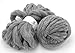Merino Wool Super Chunky Yarn- Bulky Roving Yarn for Finger Knitting,Crocheting Felting,Making Rugs Blanket and Crafts by FLORAKNIT (Gray, Chunky-40mm-1.1LB)