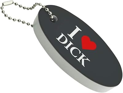 Graphics and More I Love Dick Heart Floating Keychain Oval Foam Fishing Boat Buoy Key Float