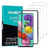 mixigoo Protector Pantalla para Samsung Galaxy A51, [3 Piezas] Cristal Templado Samsung A51 [Marco Instvalación Fácil] Anti-Burbujas 9H Vidrio Templado para Samsung Galaxy A51