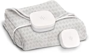 Hidden Heat Electric Foot of the Bed Warmer by SpotWarm, Wireless RF Remote, Microplush Flannel Mattress Warmer for Heated Feet, Queen Bed 60" x 24"