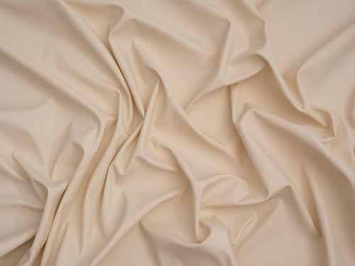 Minerva Core Range Cream Waterproof Rubber Pvc Vinyl Fabric