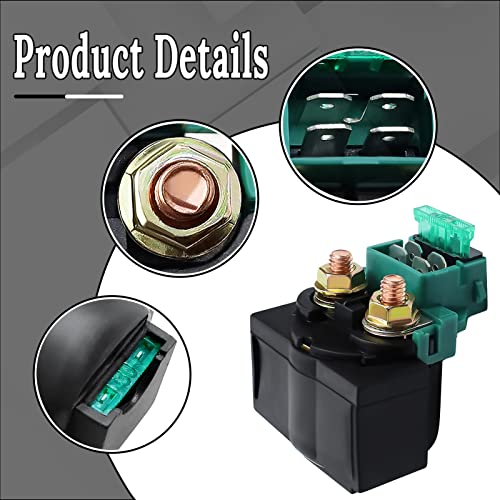 Cyleto Motorrad Anlasserrelais Starterrelais Magnetschalter für Kawasaki EN500 Vulcan 500 1990-1996 EX500 Ninja 500 500R 1987-2009