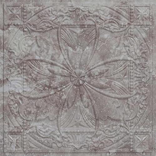 from Plain to Beautiful in Hours 337mrb-24x24-10 Helena PVC 2' x 2' Lay-in or Glue-up Ceiling Tile (Covers / 40 sq.ft), Marbella, 10 by From Plain To Beautiful In Hours - Used condition - US$73.72