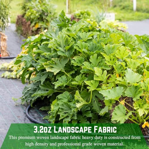 Farm Plastic Supply - 3.2oz Premium Landscape Fabric Heavy Duty - (4' x 300') - Woven Landscaping Fabric, Ground Cover for Gardening, Farming, Agriculture - Thumbnail 3