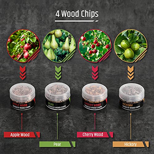 Razorri Smoking Gun Smoke Infuser - Includes 4 Wood Chips, Stand Holder, Hose - Handheld & Countertop Electric Smoker Machine For Classy Smoke, Infused Cocktails, Wine, Cheese, Meats & More #TOP4