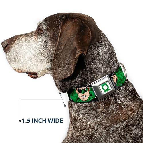 Collier de chien Green Lantern nylon ajustable de 9 à 38 cm blanc vert - 8