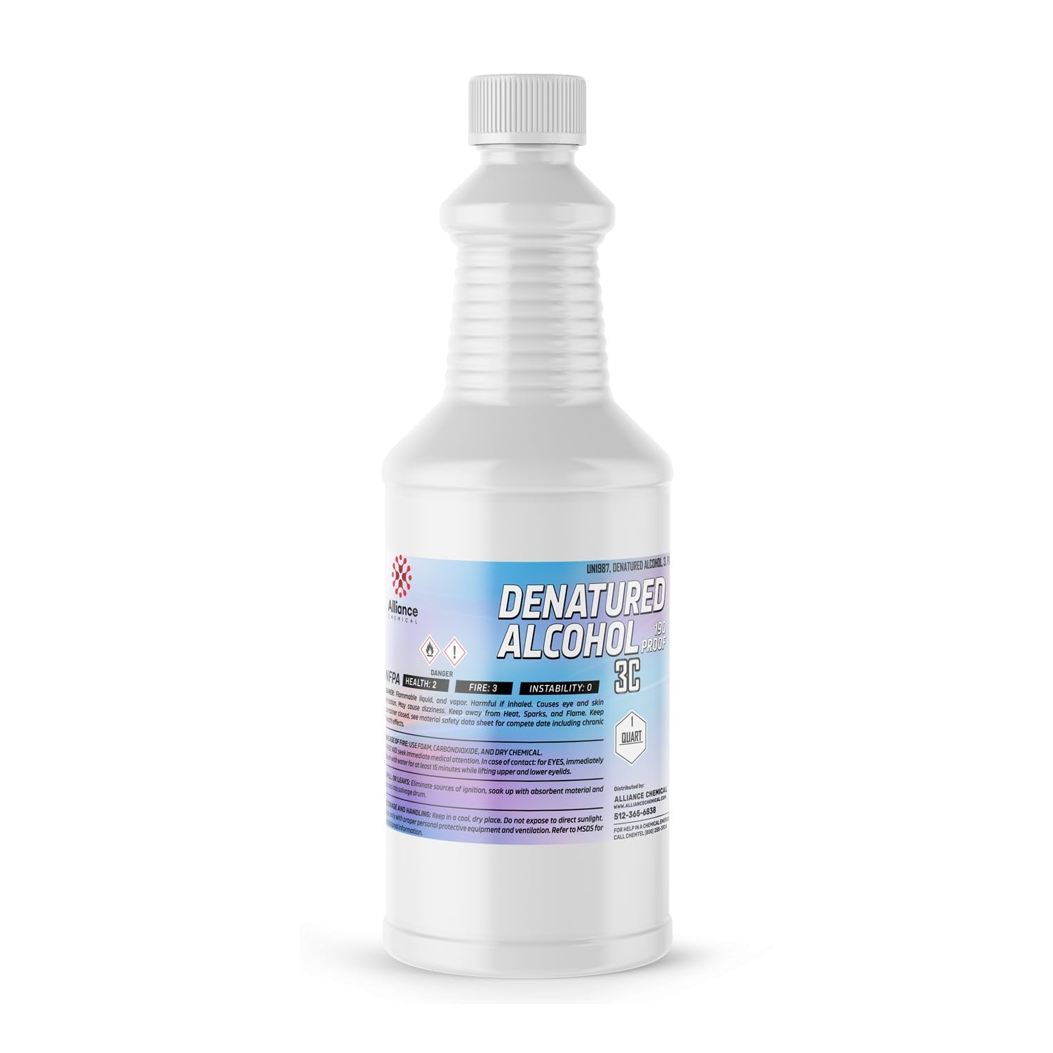 Alliance Chemical Denatured Alcohol 190 Proof 3C - 1 Quart