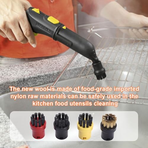 13 Stück Zubehör Für Kärcher Dampfreiniger Sc1 Sc2 Sc3 Sc4 Sc5,Rundbürstenset Düse Fensterabzieher Fugenbürsten Ersatzteile Für Kärcher Dampfreiniger (1)