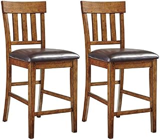 Signature Design by Ashley - Ralene Upholstered Barstool - Rake Back - Set