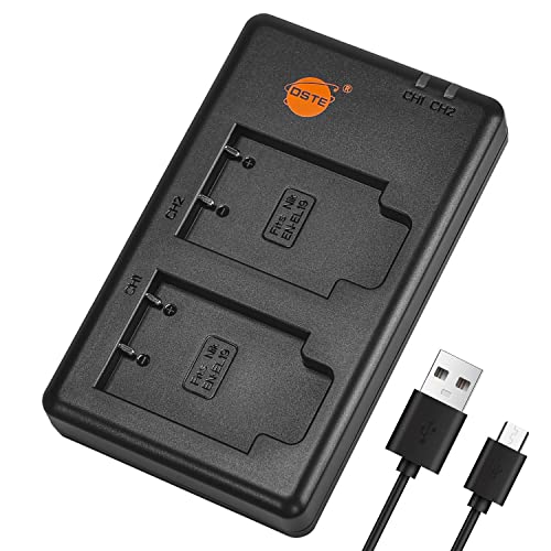 DSTE Fast Charging USB Dual Batería Cargador Compatible para Nikon EN EL19, Coolpix S100 S2700 S2750 S3100 S3300 S4100 S4150 S4200 S4300 S6400, DSC RX0