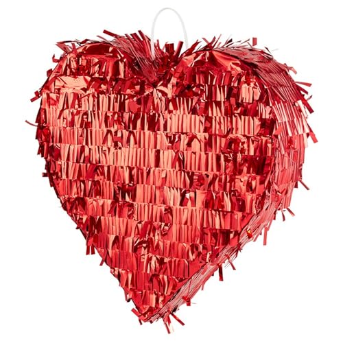 Slant Collections Heart Pinata for Valentine's Day Party Decoration, 12" x 12", Red Foil by Slant Collections - Image 2