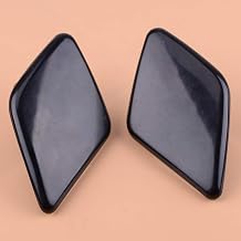 Auto parts CITALL 1Pair Black Front Bumper Washer Cover Cap Trim Fit for VOLVO XC90 2007 2008 2009 2010 2011 2012 2013 2014
