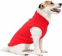 Roupa Pet para Cachorros e Gatos | Colete Soft Quentinho para o Frio | Confortável e Macio | Pequeno, Médio e Grande Porte (Vermelho, 0)