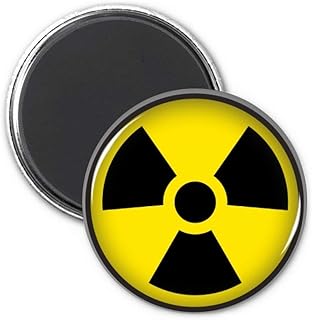 Yellow Danger Chemical Radiation Symbol Refrigerator Magnet Sticker Decoration Badge Gift