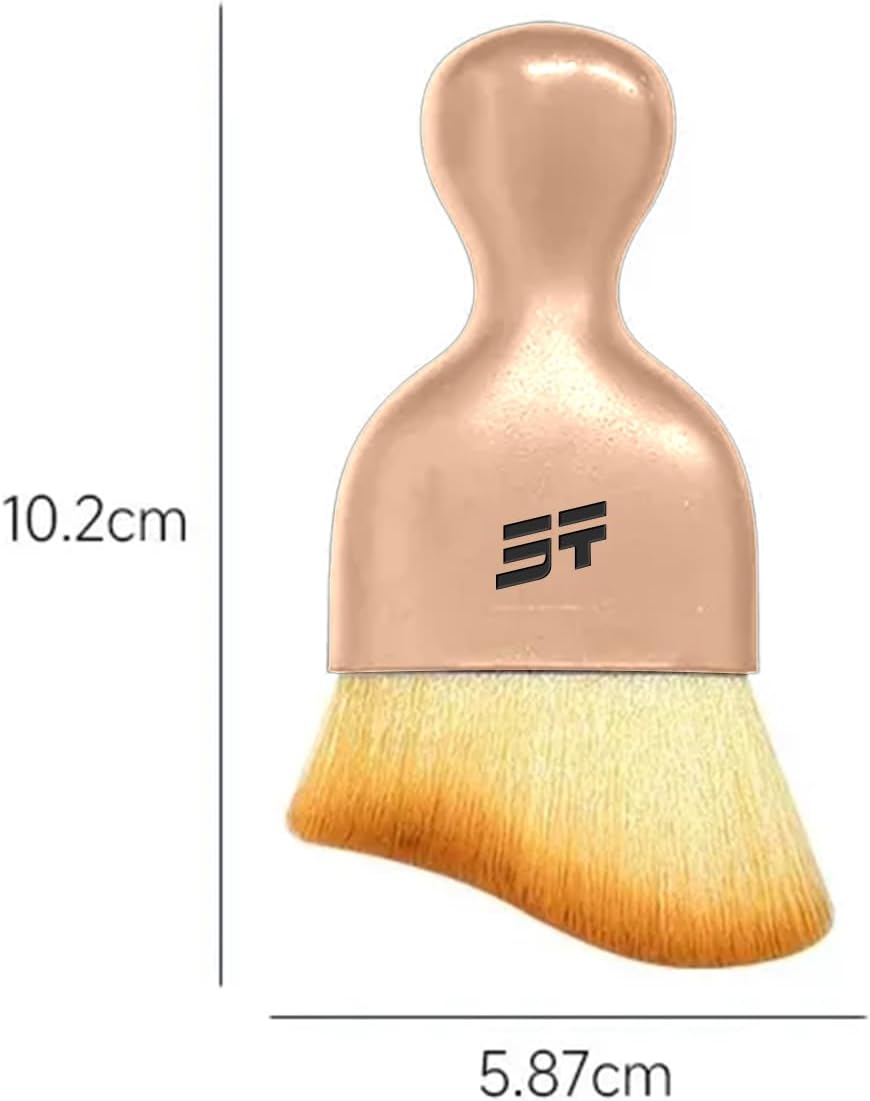 Jetour Interior Car Cleaning Brush | Professional Dust and Dirt Removal Tool | Vehicle Detailing Accessory (Matte Gold)