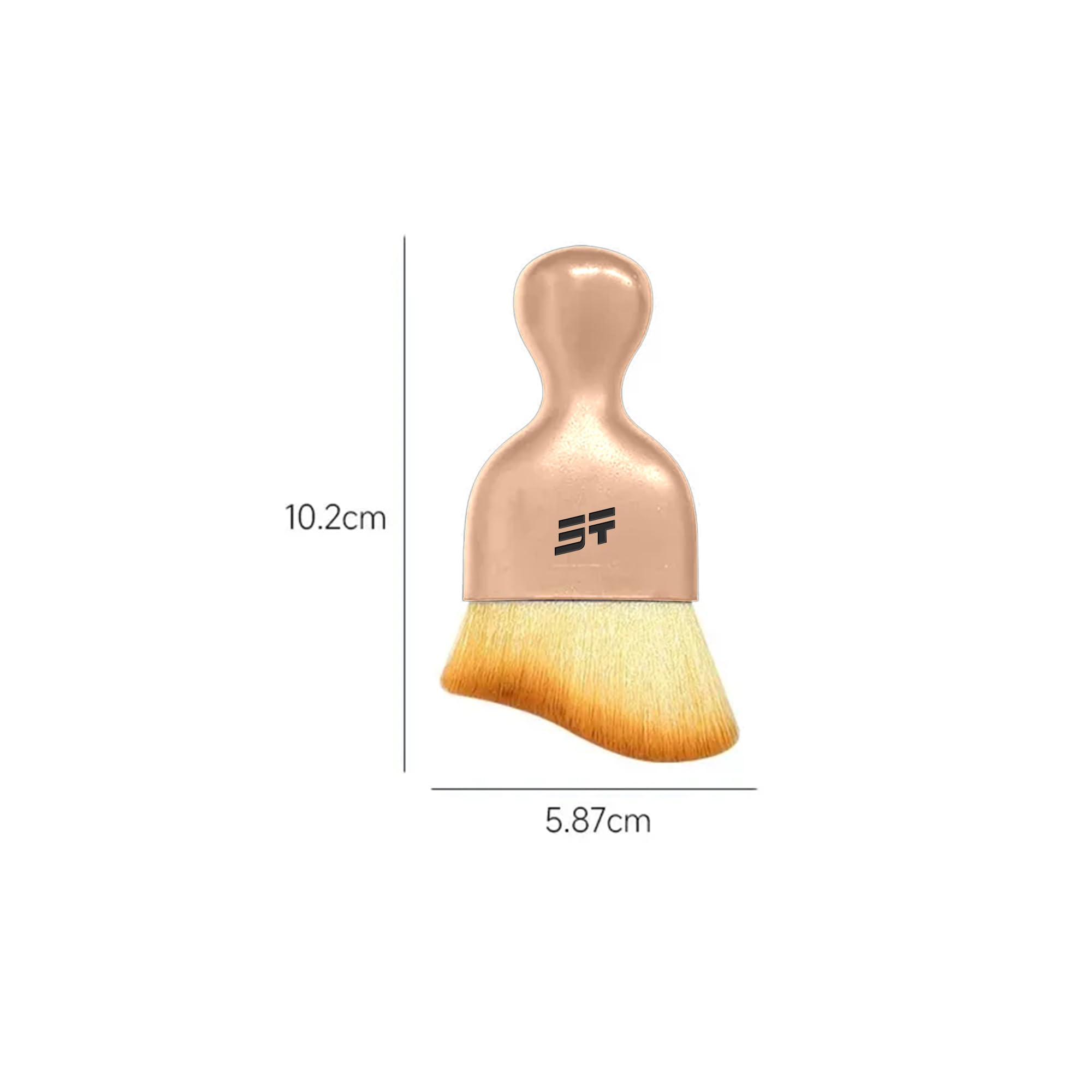 Jetour Interior Car Cleaning Brush | Professional Dust and Dirt Removal Tool | Vehicle Detailing Accessory (Matte Gold)