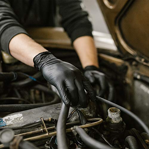 Gloveplus Gloveworks Industrial Black Nitrile Gloves, Box Of 100, 5 Mil, Size Small, Latex Free, Powder Free, Textured, Disposable, Food Safe, Gpnb42100-Bx #TOP6