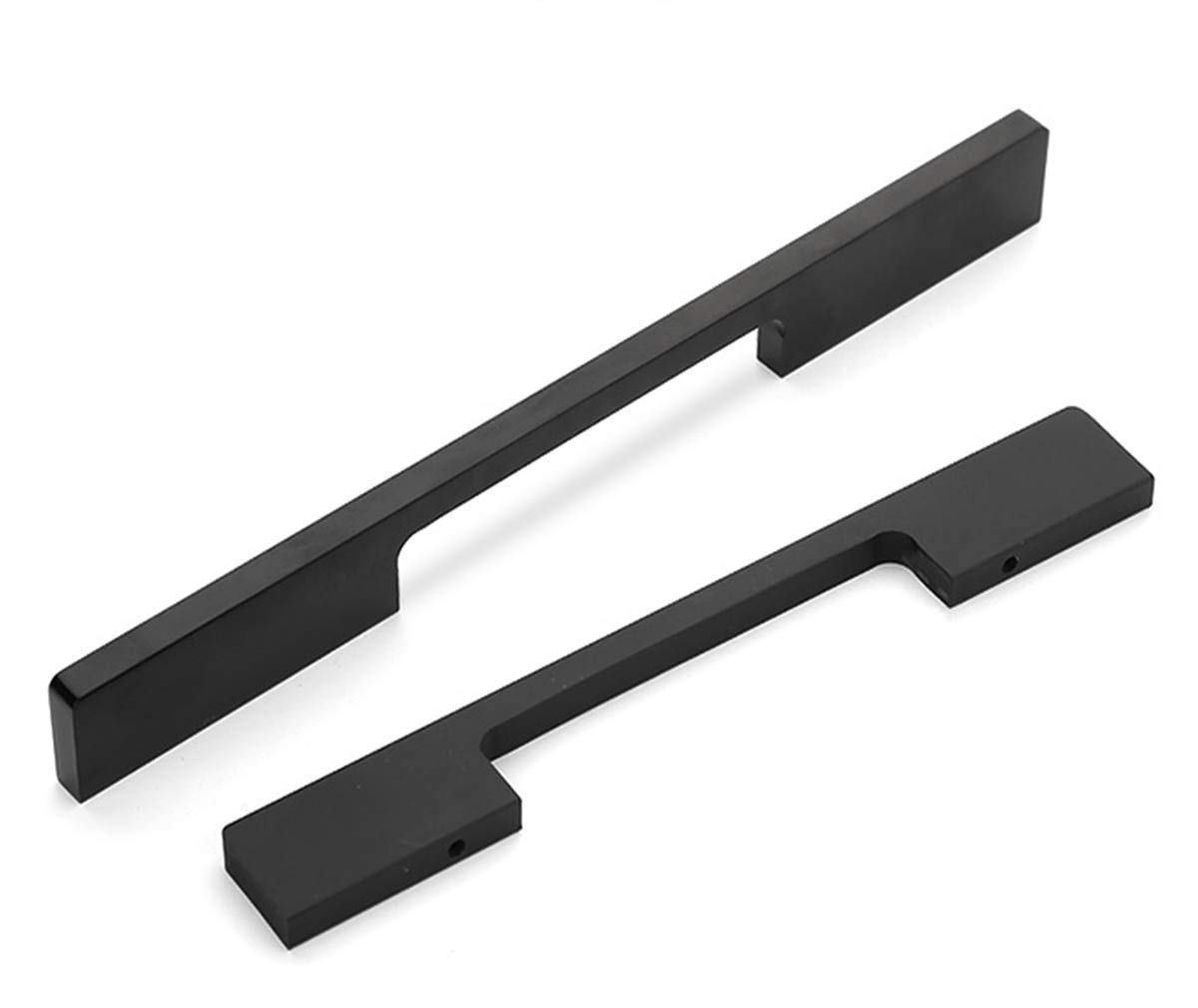 Uchwyt meblowy do nowoczesnych drzwi do szafki Szuflada Gałki do sypialni Uchwyty do holowania Szafka meblowa ze stopu aluminium (złoto 96 mm) (czarny 160 mm)