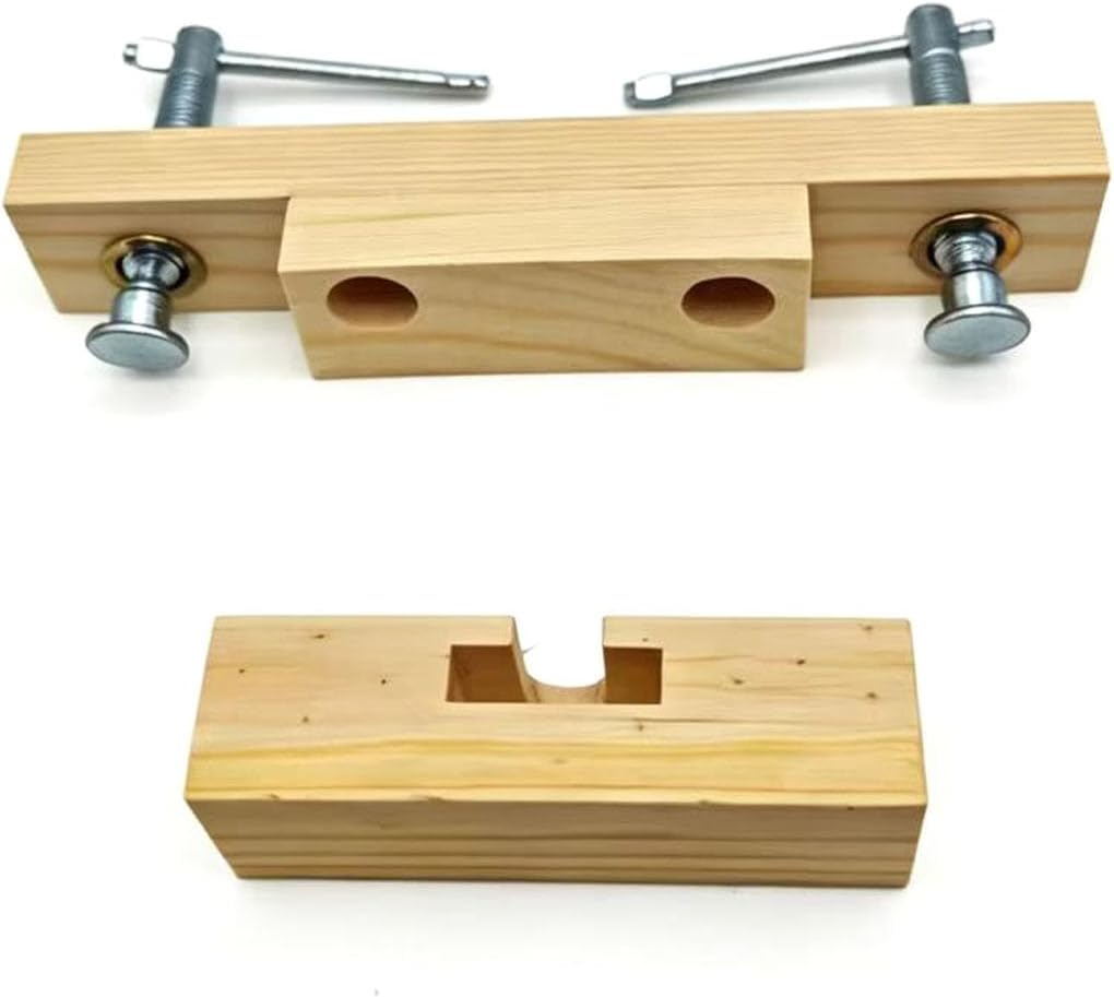 Acoustic Guitar Bridge Clamp Repair Tool Kit Includes 1Pcs Guitar Maintenance Fixture Clamp, 1Pcs Wooden Bridge Clamp, 9Pcs Sandpapers,1 Set Saddle and Nut, 1Pcs Cleaning Cloth