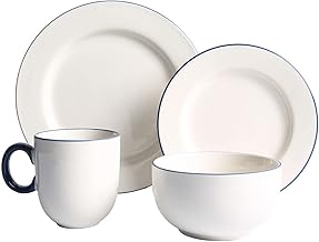 POCHY Conjunto de jantar de porcelana conjunto de louça de cerâmica 24 peças conjunto de jantar de cozinha pratos tigelas serviço para 6 pratos redondos de porcelana em relevo conjunto de pratos